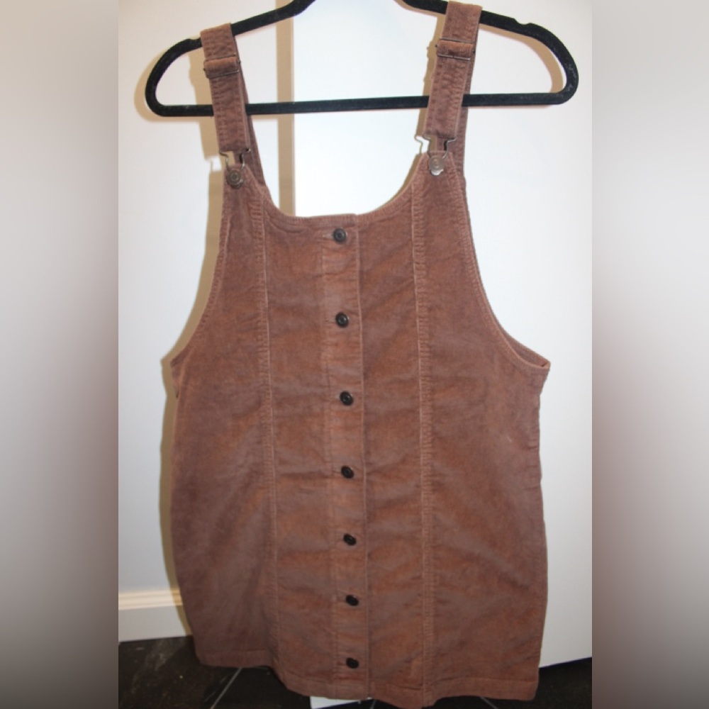 Celebrity Pink Corduroy Pinafore Mini Dress – Brown, Size S - Picture 5 of 6